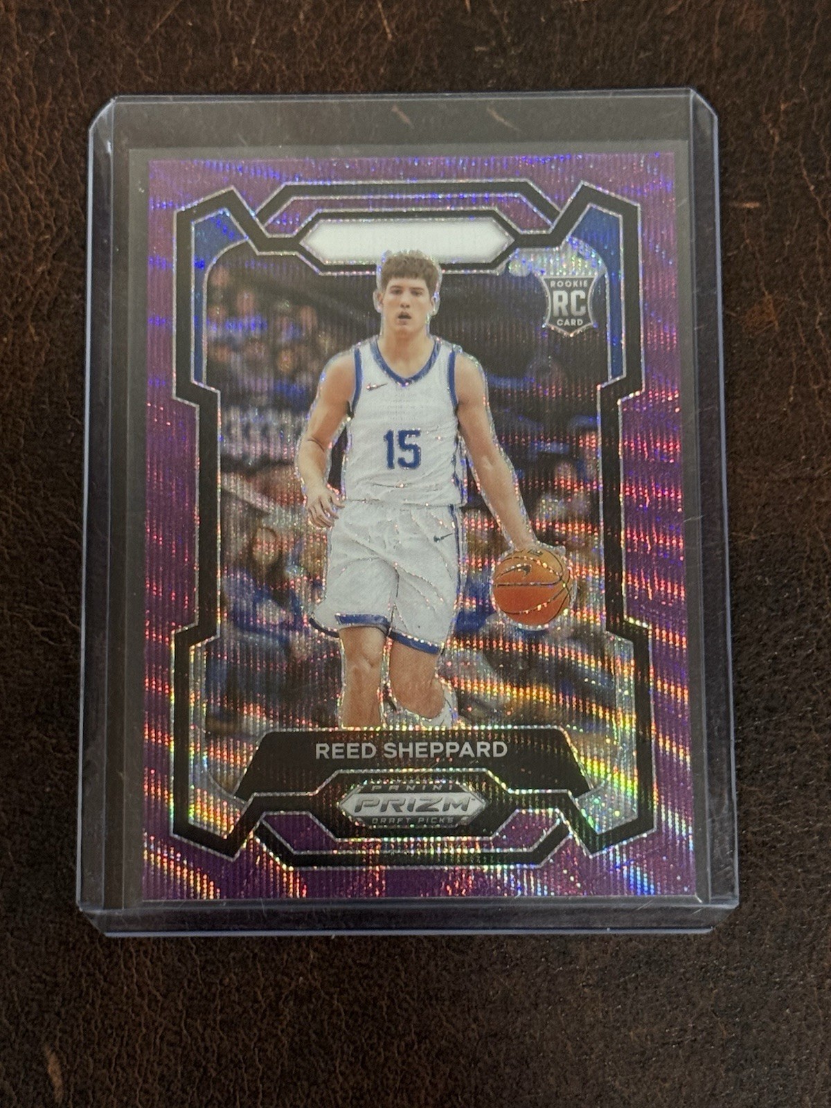 2024-25 Panini NBA Prizm Draft Picks #21 Reed Sheppard RC Purple Wave Prizm