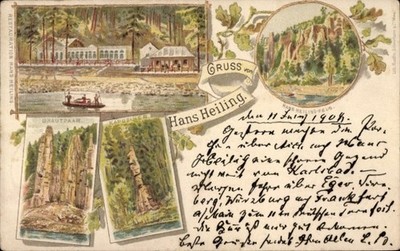 Litho Karlovy Vary Karlsbad Stadt, Hans Heiling, Gastwirtschaft,... - 4876423