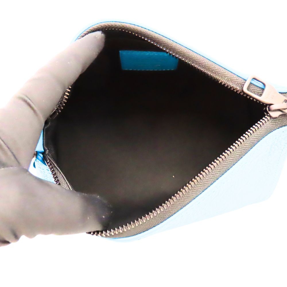 Louis Vuitton M55925 Monogram Empreinte Triangle Messenger Turquoise Handbag Sho