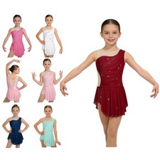 Girls Skirted Rhythmic Dress Gymnastics Ballroom Carnival Dancewear Show Ballet