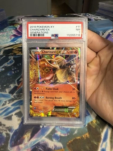POKEMON 2016 XY Generations CHARIZARD EX #11 PSA 7 Near Mint RARE, NM