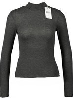 Neu! Mango Damen Rollkragen Shirt 27701297 Langarm Grau Mel. Gr. Xs