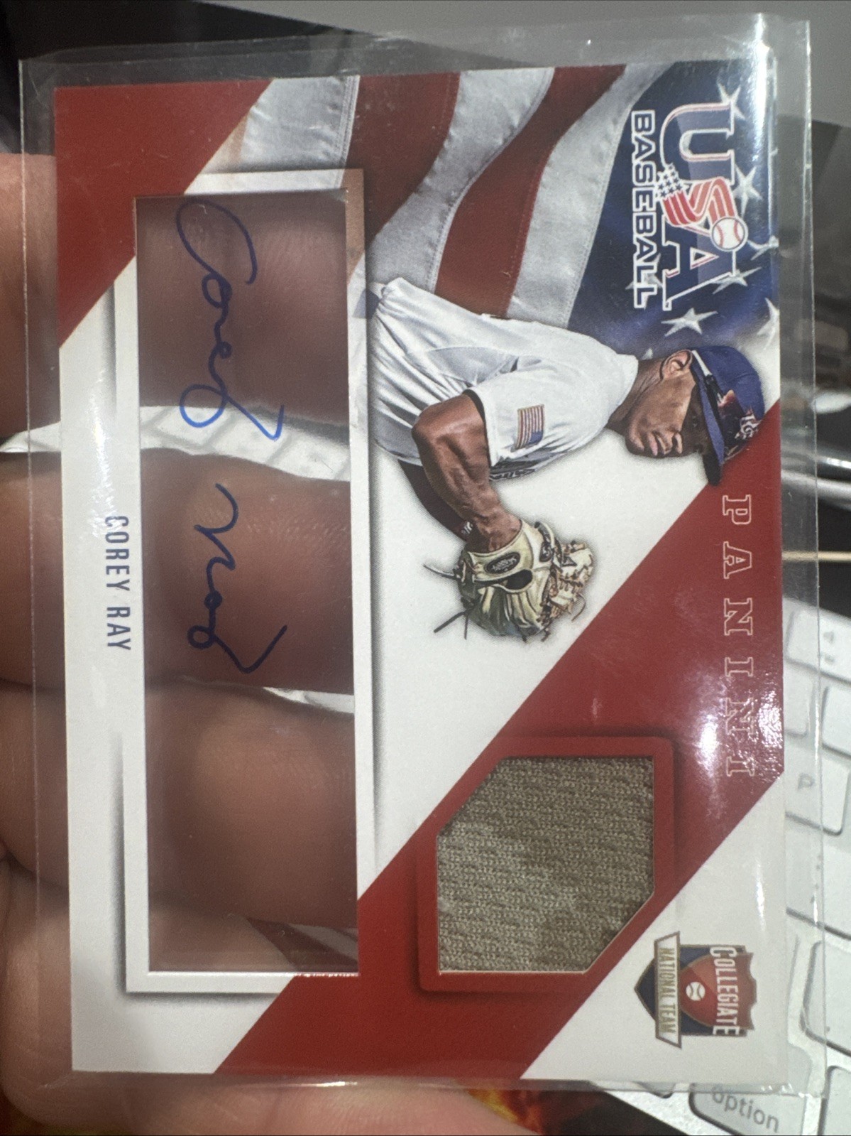 COREY RAY 2015 Panini USA Baseball Game Used PATCH AUTO # /99 Autograph Brewers
