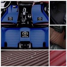 Für Toyota Fußmatten Koffermatte Auto Matte Rutschschutz PU Leder 3D Wasserdicht