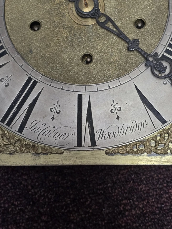 JOHN CALVER (1695-1751), WOODBRIDGE, ORIGINAL DIAL & HANDS fitted w/ SMITH MVT. - Image 2 of 4