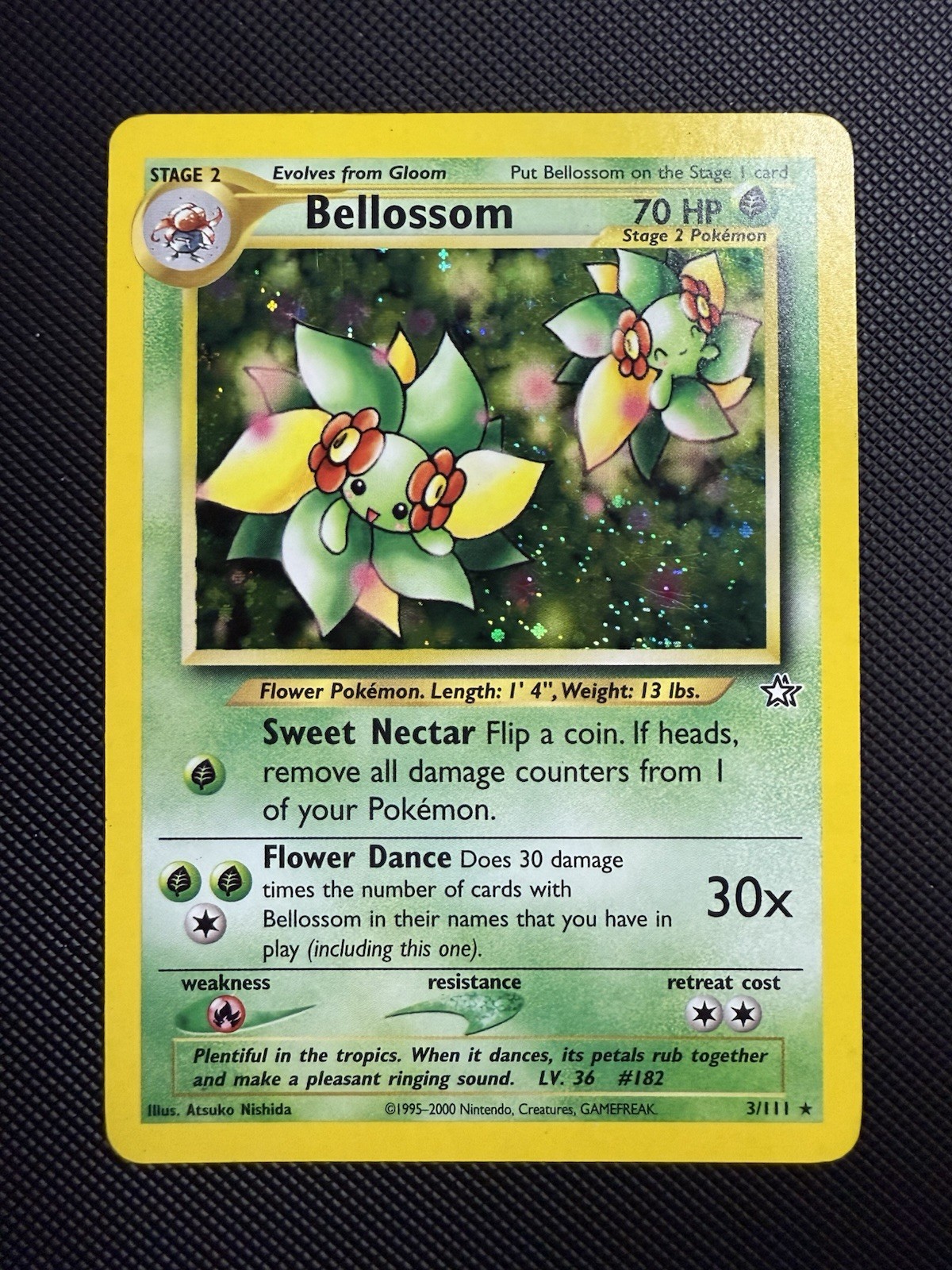 Pokemon Card Neo Genesis Bellossom 3/111 Unlimited Holo Rare