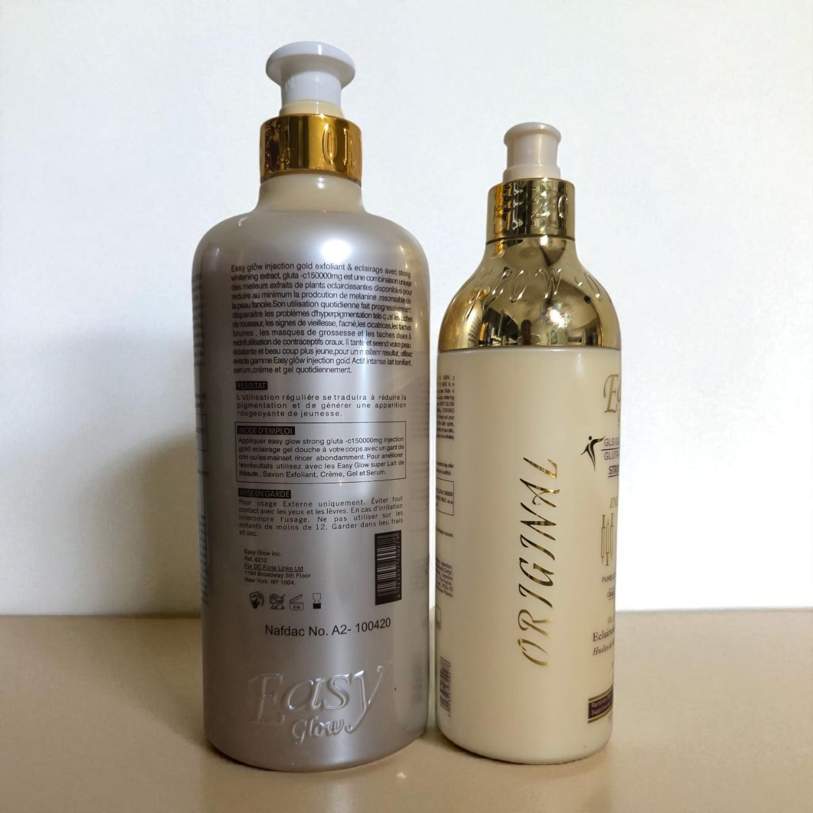Set Of Easy Glow Gold Lotion And Body Wash 1000ml 2 in 1
