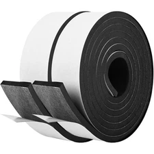 Kikerike Self Adhesive Foam Tape Weatherstrip 2In x 1/4In x 13Ft High Density...
