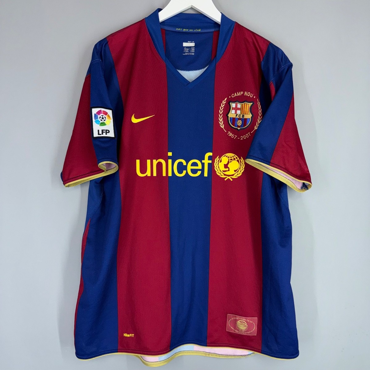 BARCELONA 2007/2008 HOME FOOTBALL SHIRT NIKE SOCCER JERSEY #19