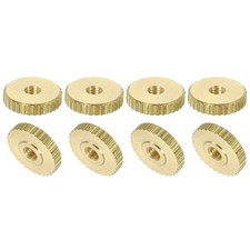 8Pcs Knurled Thumb Nuts M3 Brass Nut Flat Head Through Hole for 3D Printer Part 