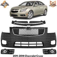 Front Bumper Cover Paintable & Grille Assembly For 2011-2014 Chevrolet Cruze