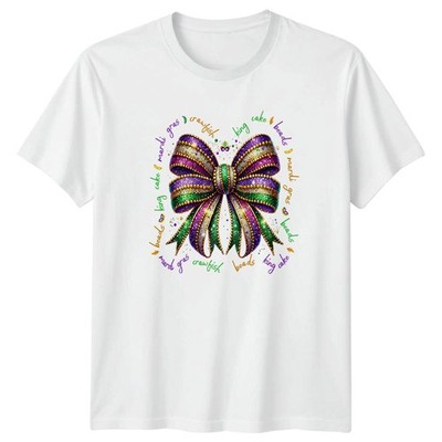 Karneval Langusten König Kuchen Perlen König Schleife Urlaub Veranstaltungen Herren Damen T-Shirt