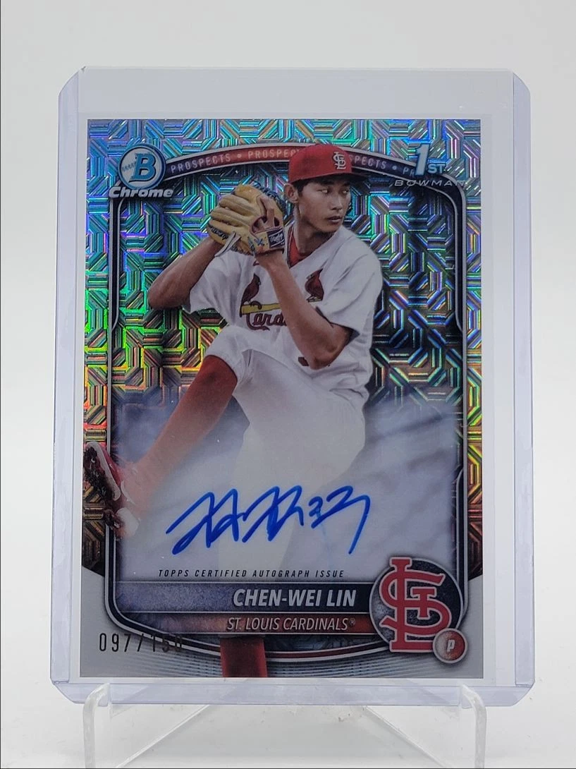 CHEN-WEI LIN 2025 BOWMAN CHROME 1ST AUTOGRAPH CHOICE HTA A AUTO /150 Q3967