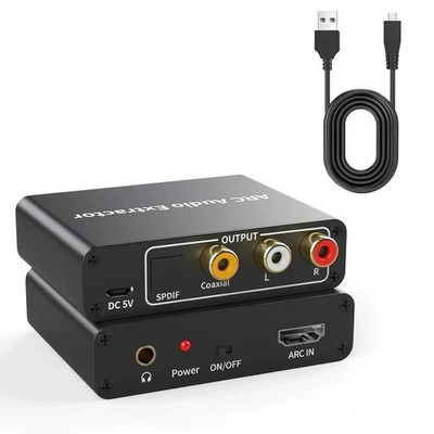 192kHz HDMI ARC Audio Extractor Optical RCA 3.5mm Coaxial Converter Adapter