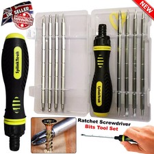 8-Pcs Adjustable Screwdriver Set – Phillips, Slotted, Torx Bits with Ratchet