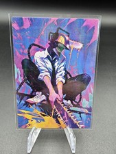Denji Chainsaw Man Holographic Anime Collectible Trading Card