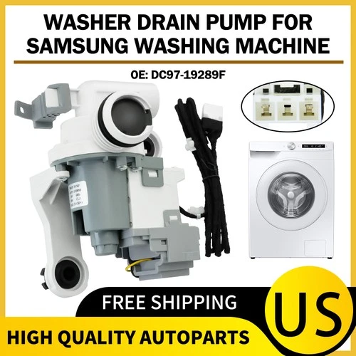For Samsung Washer DC97-19289B DC97-19289F Washing Machine Drain Pump Assembly