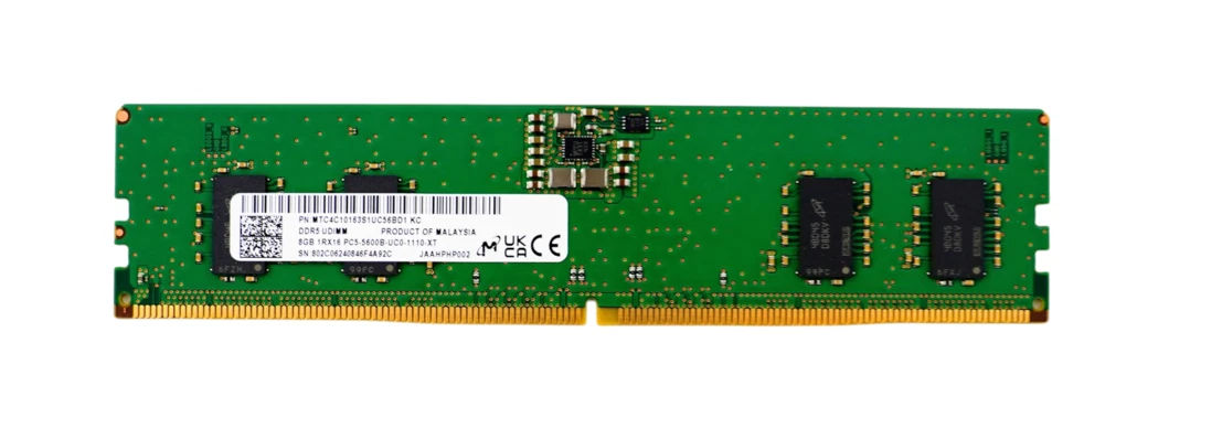 Micron 8GB DDR5 5600 MHz Desktop UDIMM RAM 1Rx16