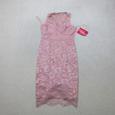 Little Mistress Eloise Dress Womens UK 10 Pink Lace Bodycon Party EU 38 NWT