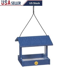 Durable Recycled Plastic Fly-Thru Bird Feeder Platform Outdoor Birds 8 Perches