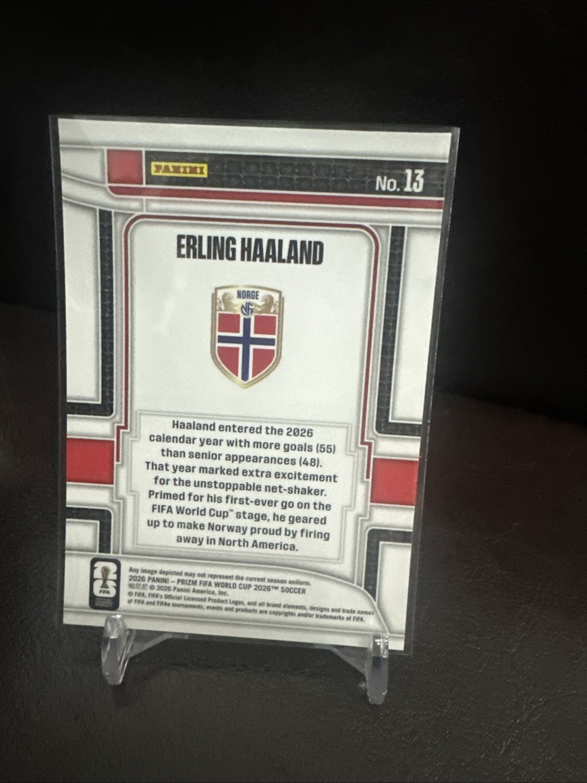 2026 Panini Prizm World Cup Erling Haaland Scorers Club Silver Prizm U402 view 2