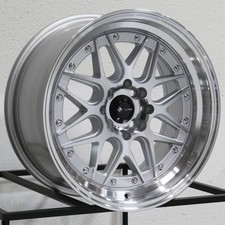 16x8 Vors Vr7 4x108 20 Silver Wheels Rims Set4 73.1