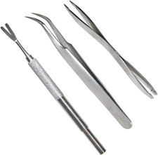 3-Pack Stainless Steel Tick Remover Tool Set for Cats and Dogs Removal Kit