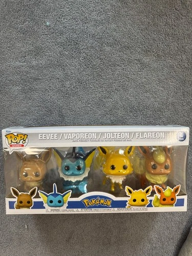 Funko Pop! Pokémon - Eevee / Vaporeon / Jolteon/ Flareon - 4 Pack - NEW