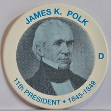 Vintage Pog * USA President #11 James K. Polk * Bin34