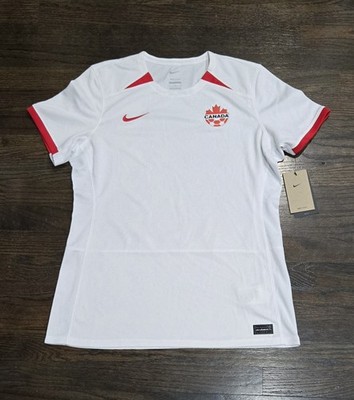 Women's Size Large Nike Canada Soccer Jersey White 2023 | eBay