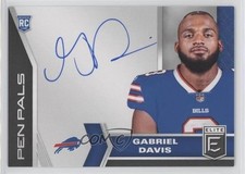 2020 Panini Donruss Elite Pen Pals Blue Ink Gabriel Davis #PP33 Auto 0l8