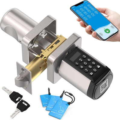 WELOCK 5-in-1 Smart Door Lock,Keyless Entry Lock for Front Door, Password Keypad