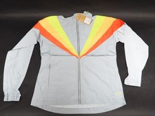 New! GOFLUO Florence Jacket Size Large Gray Reflective Hooded Wind Jacket Unisex