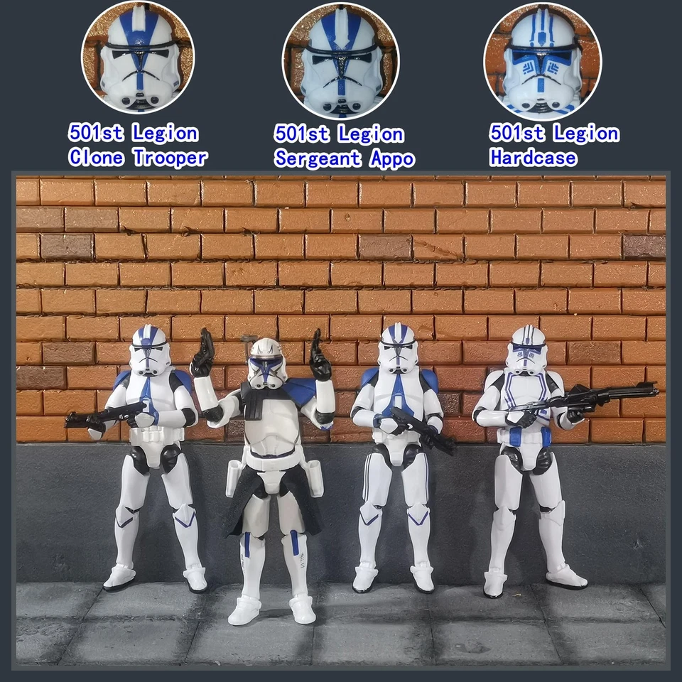 Figura de acción de choque de 3,75 pulgadas Clone Trooper 1/18 501st 187th Legion REX ARF Toys Foto 3 de 4