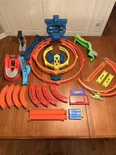 Hot Wheels Track Set Replacement Piece Lot Power Shift Raceway Triple Loop