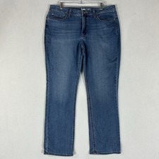 Lee Regular Fit Straight Leg Mid Rise Jeans Womens 16M Blue 5Pocket Denim Casual