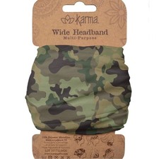 Karma Wide Green Camo Headband - 1043