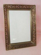  Vintage Photo Picture Frame Filigree Flowers Leaves 41/2 x 6 1/2 - Nice, Metal