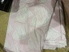 Blackout Lined Eyelet Curtain Panels Pink White Floral 90 x 200cm Bedroom