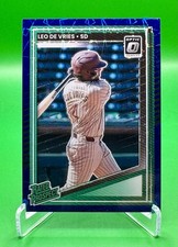 2025 Donruss Optic Baseball Leo De Vries Rated Prospect Blue Velocity