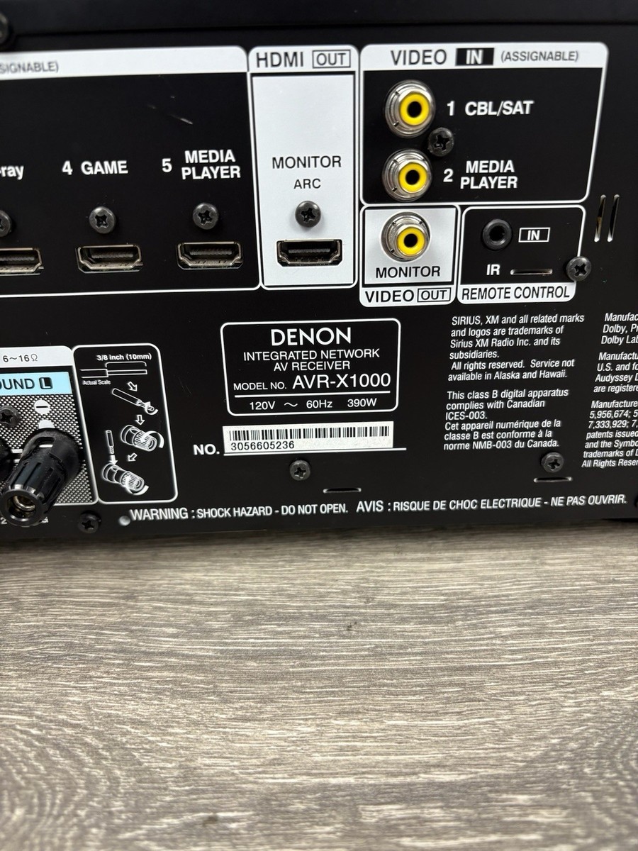 Buy Denon AVR X1000 5.1 Channel 120 Watt Receiver online | eBay