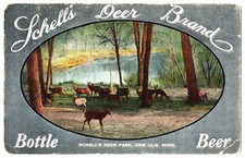New Ulm MN - Schell's Deer Brand Bottled BEER antique advertising postcard