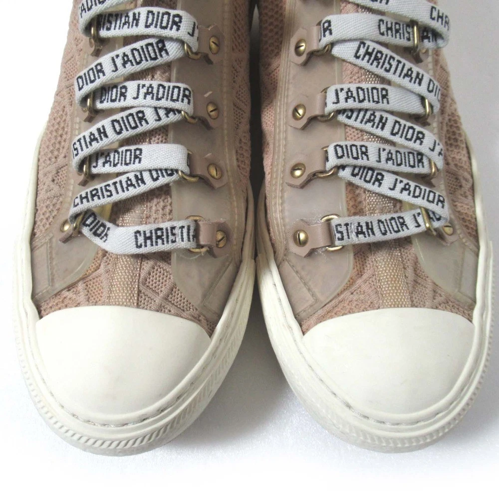 Baskets Christian Dior ALK N DIOR tricot 37,5 24,5 cm beige femme