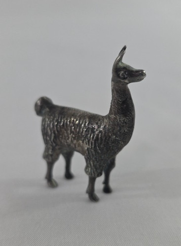 925 Sterling Silver Alpaca Llama Animal Miniature Figure Figurine 13.74 grams