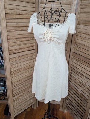 Divided Lace-trimmed flared-skirt dress - Size Small Coquette Cottagecore Doll