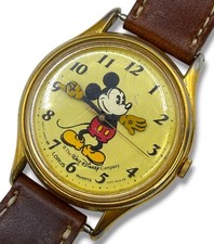 Vintage Disney Lorus Mickey Mouse Rotating Arms Watch New Battery Unisex