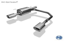 Fox Duplex Sportauspuff Opel Astra G Stufenheck 135x80mm flachoval eingerollt