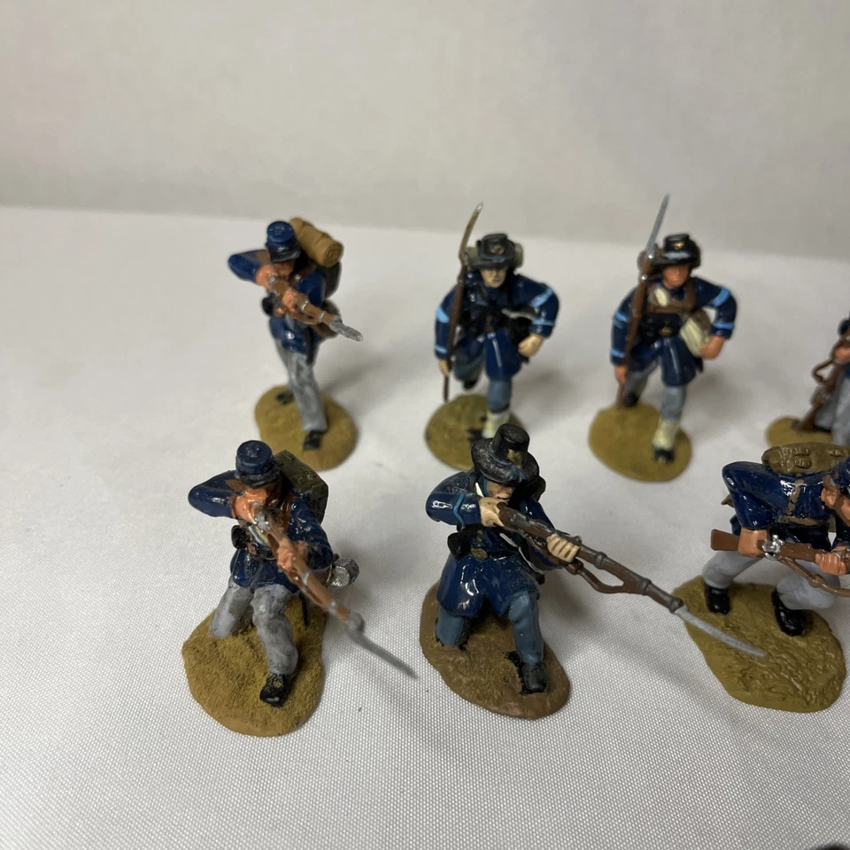 Lote de 9 cañones de metal y soldados de la Guerra Civil Americana de plástico de colección Conte Foto 2 de 4