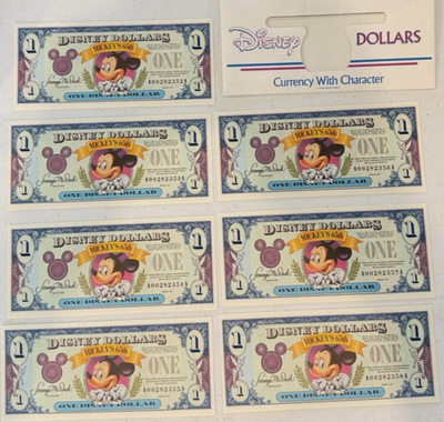 7 -sequential DISNEY DOLLARS 1993 