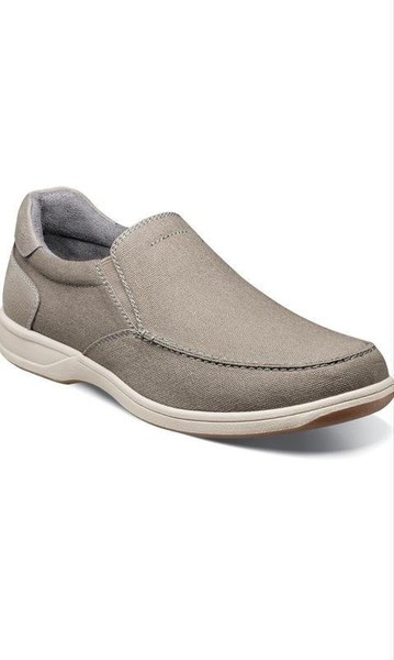 Men Florsheim Loafers Grey Textile 13